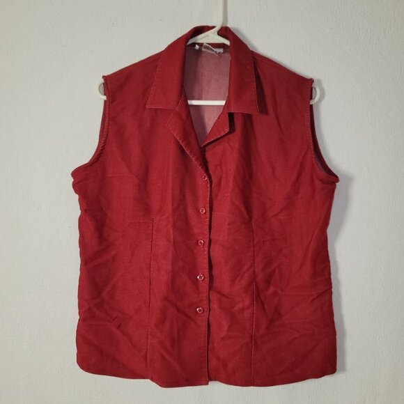 497. Indulgence Vest Red Sz L - Picture 1 of 6